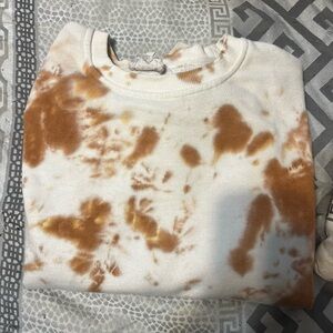 Le Lis Brown and Cream Tie-Dye Sweatshirt